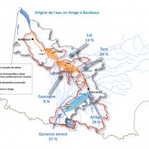 Carte origine de l'eau à Bordeaux