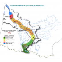 Carte unités paysagères de la Garonne